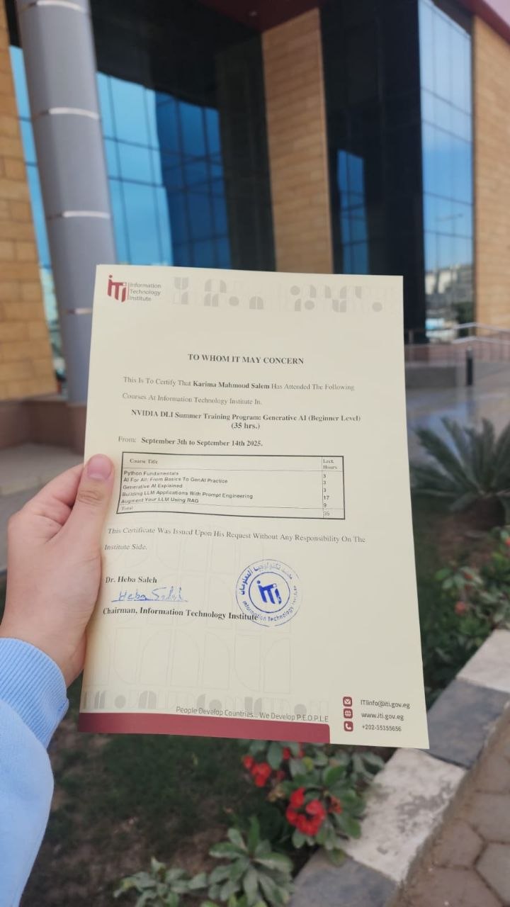 ITI - Generative AI (NVIDIA DLI Summer Training)